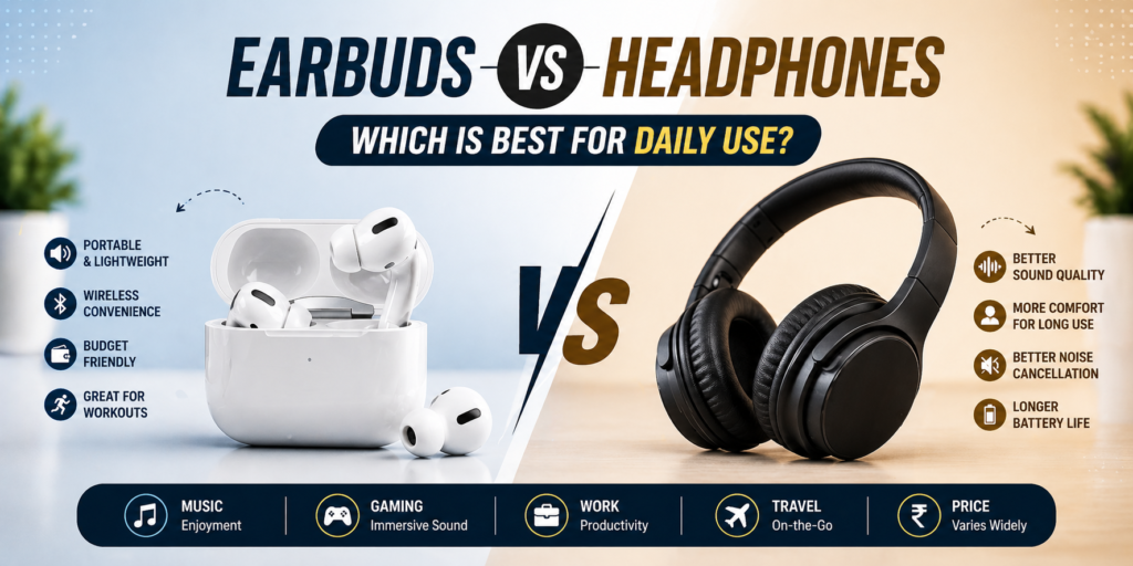 Earbuds vs Headphones 